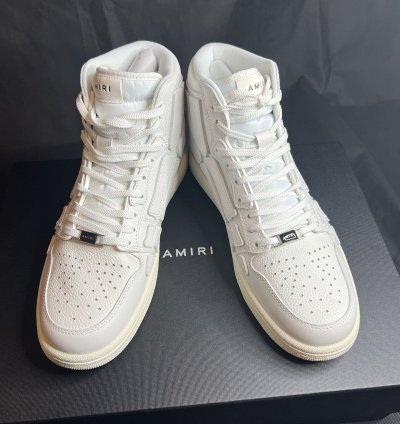 Amiri High Top White Skeleton Leather Sneaker