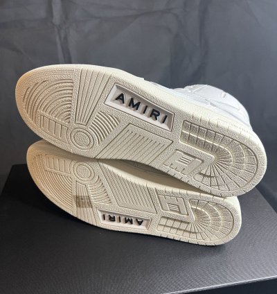 Amiri High Top White Skeleton Leather Sneaker