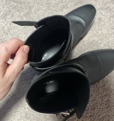 Amiri Leather Buckle Boot
