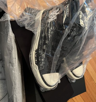 Amiri Leather-trimmed Paisley-print Canvas High-top Sneakers