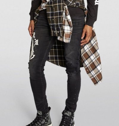 Amiri Leather-trimmed Paisley-print Canvas High-top Sneakers