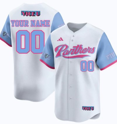 Custom Fiu Baseball Jersey Name Number 2025 Vice U All Stitched White