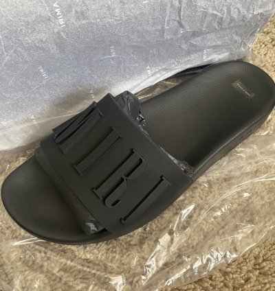 Amiri Logo Pool Slide Black