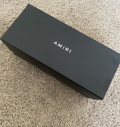 Amiri Logo Pool Slide Black