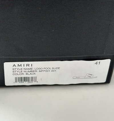 Amiri Logo Pool Slides New Black 41