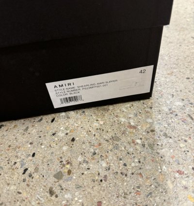 Amiri Logo Shearling Slides New 600