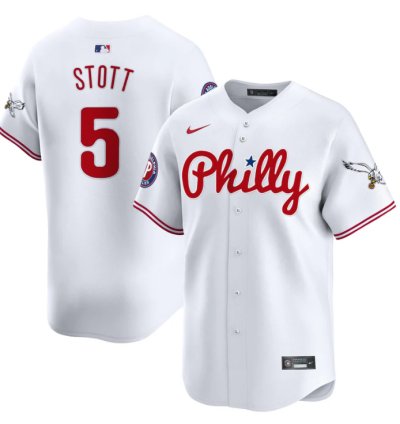 Bryson Stott Jersey 5 Phillies And Eagles Vapor Premier Limited Stitched White