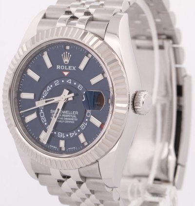 Rolex Sky-dweller 2021 New Papers Rolex Sky-dweller Blue Jubilee 18k 42mm Steel 326934 Box