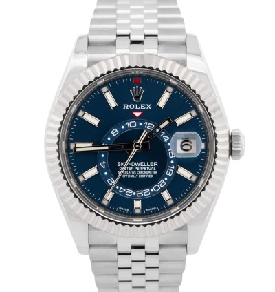 Rolex Sky-dweller 2022 New Papers Rolex Sky-dweller Blue Jubilee 18k 42mm Steel 326934 Box