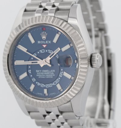 Rolex Sky-dweller 2022 New Papers Rolex Sky-dweller Blue Jubilee 18k 42mm Steel 326934 Box