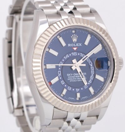 Rolex Sky-dweller 2022 New Papers Rolex Sky-dweller Blue Jubilee Steel 18k 42mm 326934 Box