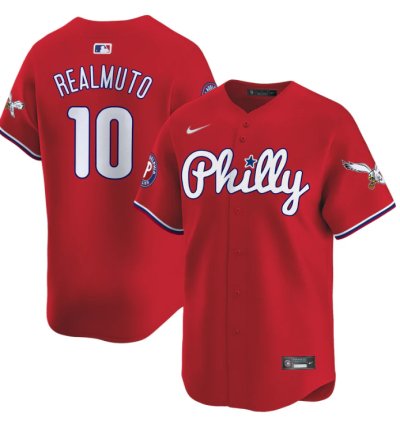 Jtrealmuto Jersey 10 Phillies And Eagles Vapor Premier Limited Stitched Red
