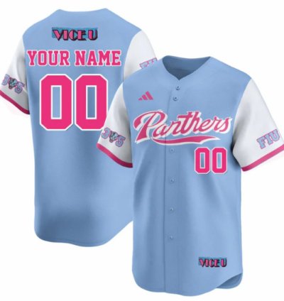 Custom Fiu Baseball Jersey Name Number 2025 Vice U All Stitched Blue