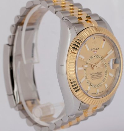 Rolex Sky-dweller 2023 New Papers Rolex Sky-dweller Champagne Two-tone Gold Jubilee 336933 Box