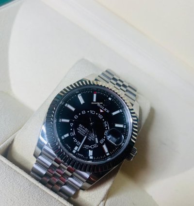Rolex Sky-dweller 2023 Sky-dweller Black Dial Jubilee Bracelet Unworn 326934 Box Papers