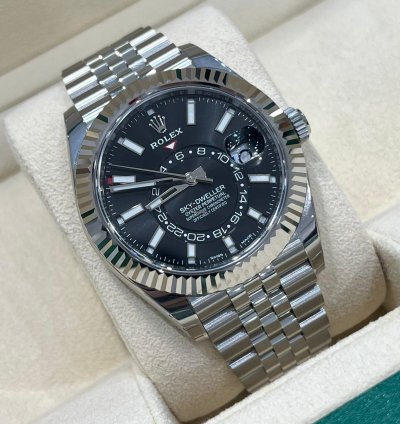 Rolex Sky-dweller 2023 Sky-dweller Black Dial Jubilee Bracelet Unworn Box And Papers 326934
