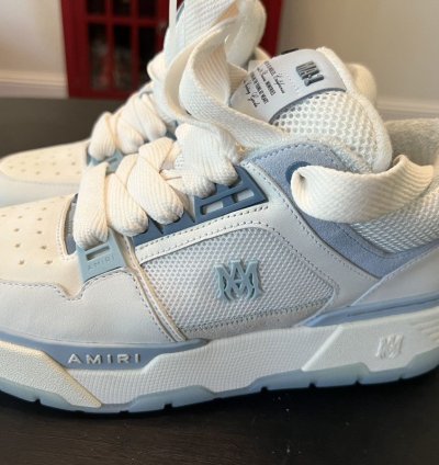 Amiri Ma-1 In White And Blue Size 9 Msrp 790
