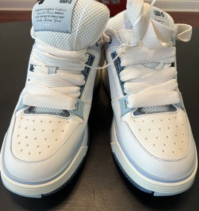 Amiri Ma-1 In White And Blue Size 9 Msrp 790
