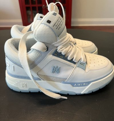 Amiri Ma-1 In White And Blue Size 9 Msrp 790