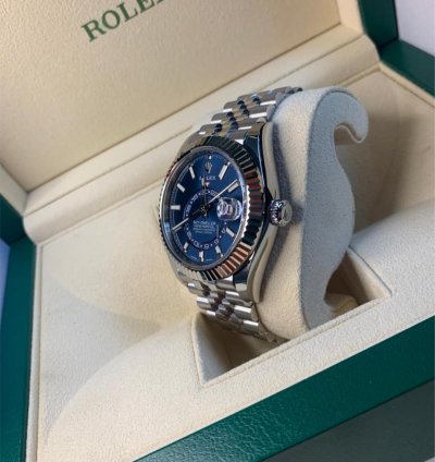 Rolex Sky-dweller 2023 Sky-dweller Blue Dial Jubilee Bracelet Unworn 326934 Box Papers