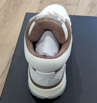 Amiri Ma-1 Leather Platform Sneakers White Brown 43 Us 10