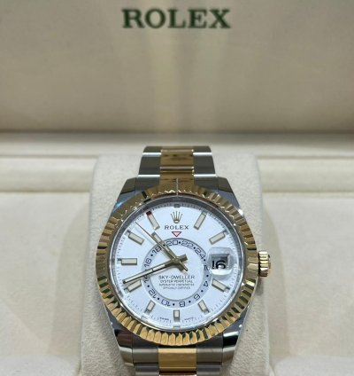 Rolex Sky-dweller 2023 Steel And Yellow Gold Sky-dweller White Dial Box And Papers 326933
