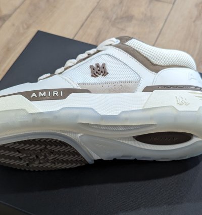 Amiri Ma-1 Leather Platform Sneakers White Brown 43 Us 10