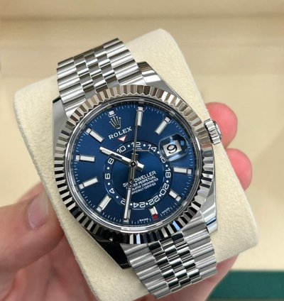 Rolex Sky-dweller 2023 Steel Sky-dweller Blue Dial Jubilee Bracelet Unworn Box And Papers 326934