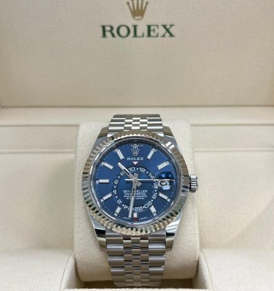 Rolex Sky-dweller 2023 Steel Sky-dweller Blue Dial Jubilee Bracelet Unworn Box And Papers 326934
