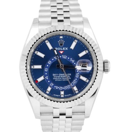 Rolex Sky-dweller 2024 New Papers Rolex Sky-dweller Blue 42mm Stainless Jubilee Watch 336934 Box