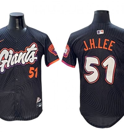 San Francisco Giants 51 Jung Hoo Lee Black 2025 City Connect Limited Jersey