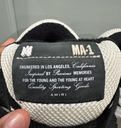 Amiri Ma-1 White And Black Sneaker