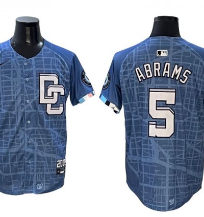 Washington Nationals 5 Cj Abrams Blue 2025 City Connect Limited Jersey
