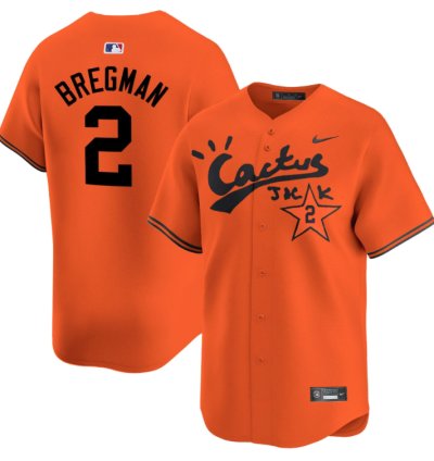 Alex Bregman 2 Houston Astros Cactus Jack Men Jersey - Orange