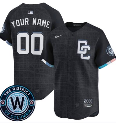 Custom Washington Nationals Jersey 2025 City Connect Vapor Premier Limited Stitched Navy