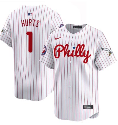 Jalen Hurts Jersey 1 Phillies And Eagles Vapor Premier Limited Stitched Pinstripe