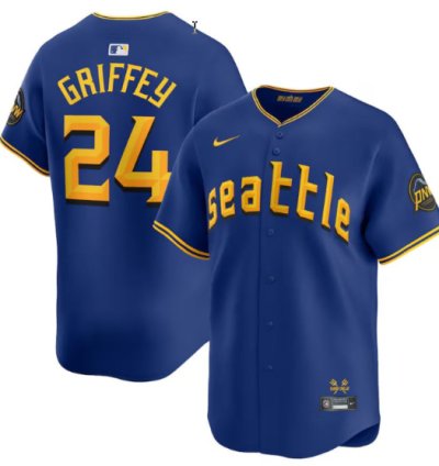 Ken Griffey Jr Seattle Mariners Royal City Connect Retired Vapor Limited Jersey - All Stitched