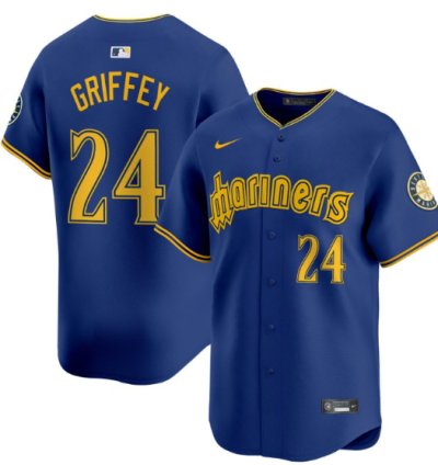 Ken Griffey Jr Jersey 24 Seattle Mariners 2025 Vapor Premier Limited Stitched Blue