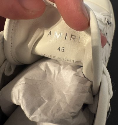 Amiri Old English Court High White Black
