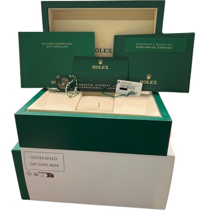 Rolex Sky-dweller 2025 New Papers Rolex Sky-dweller Green 42mm Juilee 18k Stainless 336934 Box