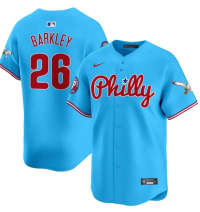 Saquon Barkley Jersey 26 Phillies And Eagles Vapor Premier Limited Stitched Light Blue