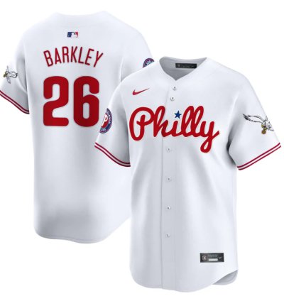 Saquon Barkley Jersey 26 Phillies And Eagles Vapor Premier Limited Stitched White