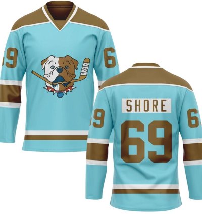 Mens Tronx Blueberry Bulldogs Blue Shore 69 Series Senior Fan Hockey Jerseys