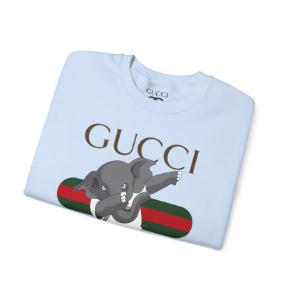 Gucci Elephant Light Blue Sweatshirt - Size Usa