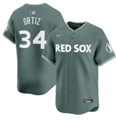 David Ortiz Jersey 34 Boston Red Sox 2025 City Connect Vapor Premier Limited Stitched Green