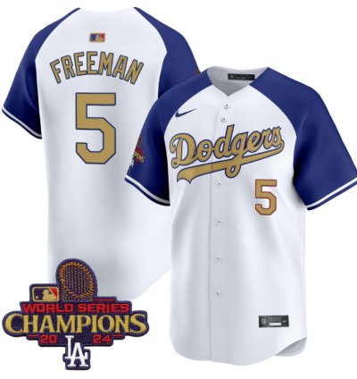 Freddie Freeman Jersey 5 Dodgers 2025 Gold Vapor Premier Stitched Alternate