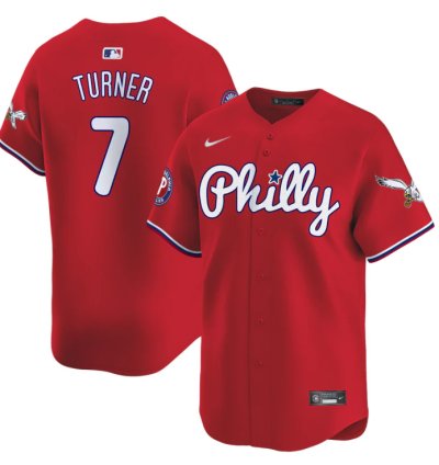 Trea Turner Jersey 7 Phillies And Eagles Vapor Premier Limited Stitched Red