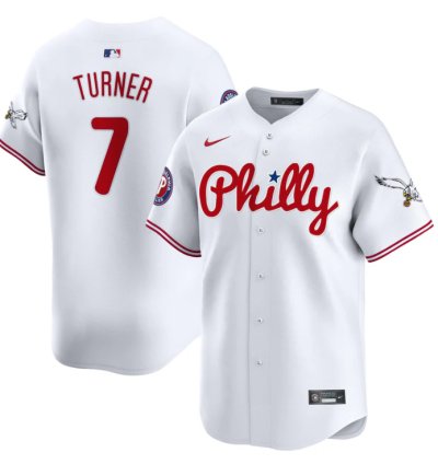 Trea Turner Jersey 7 Phillies And Eagles Vapor Premier Limited Stitched White