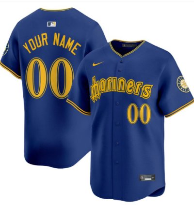 Custom Seattle Mariners Jersey 2025 Vapor Premier Limited Stitched Blue