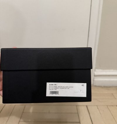 Amiri Shearling Slip On Slipper- Tan Size 42